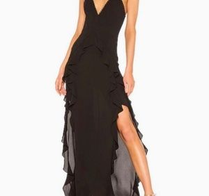 The jetset Dairies Black maxi string dress